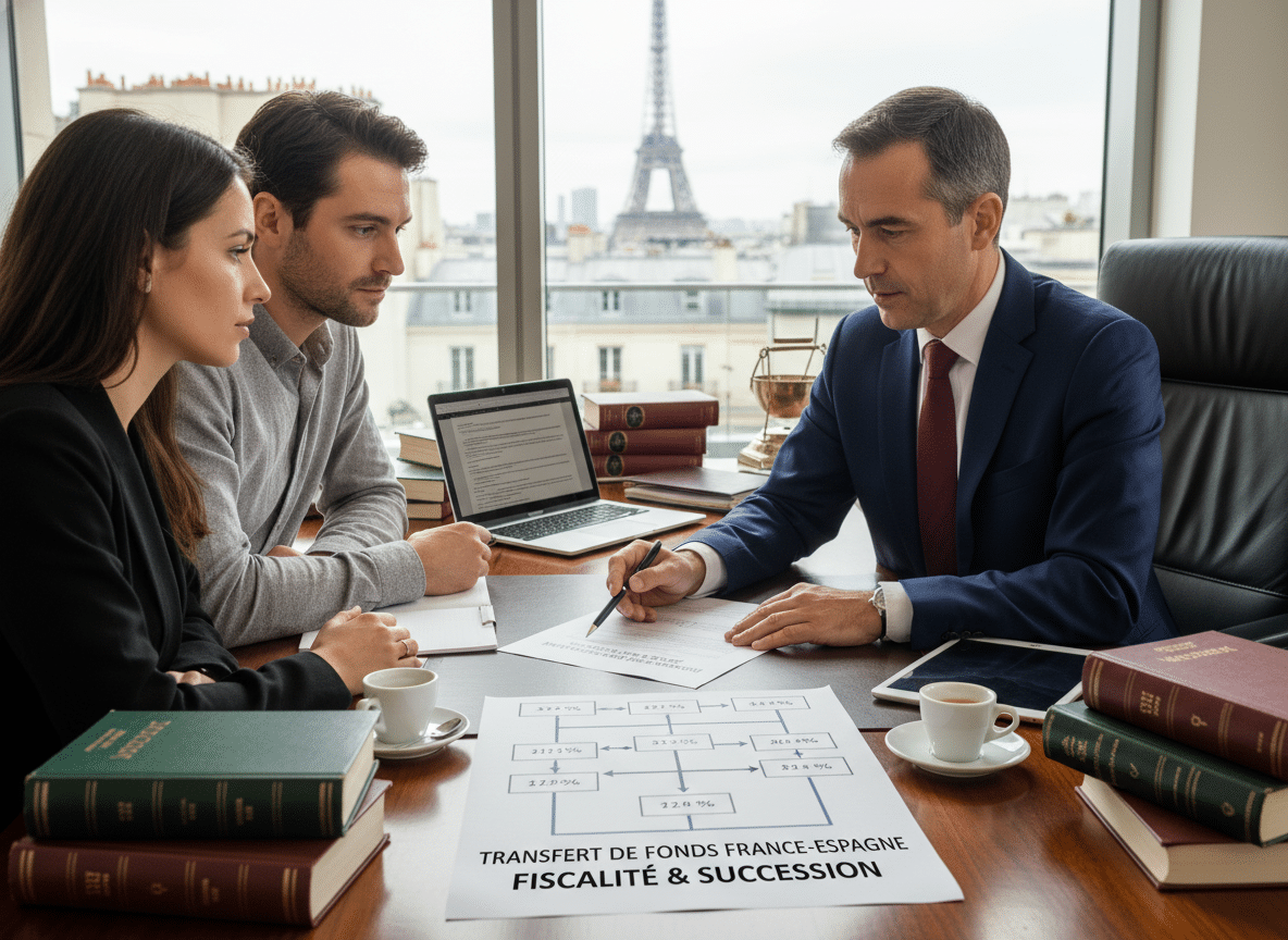 avocat transfert fonds fiscalite espagne