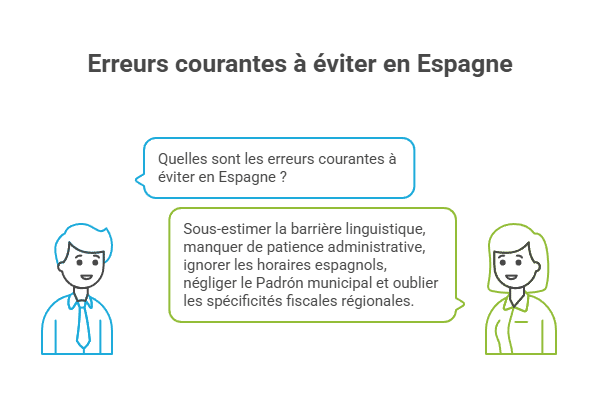 Erreurs courantes à éviter pour les expatriés français en Espagne